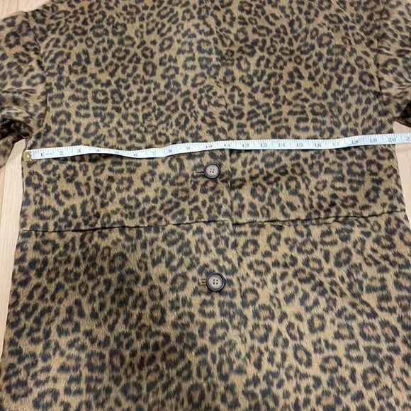 Old Navy Long-Line Cardigan Coat, Leopard, sz XS - Picture 10 of 13